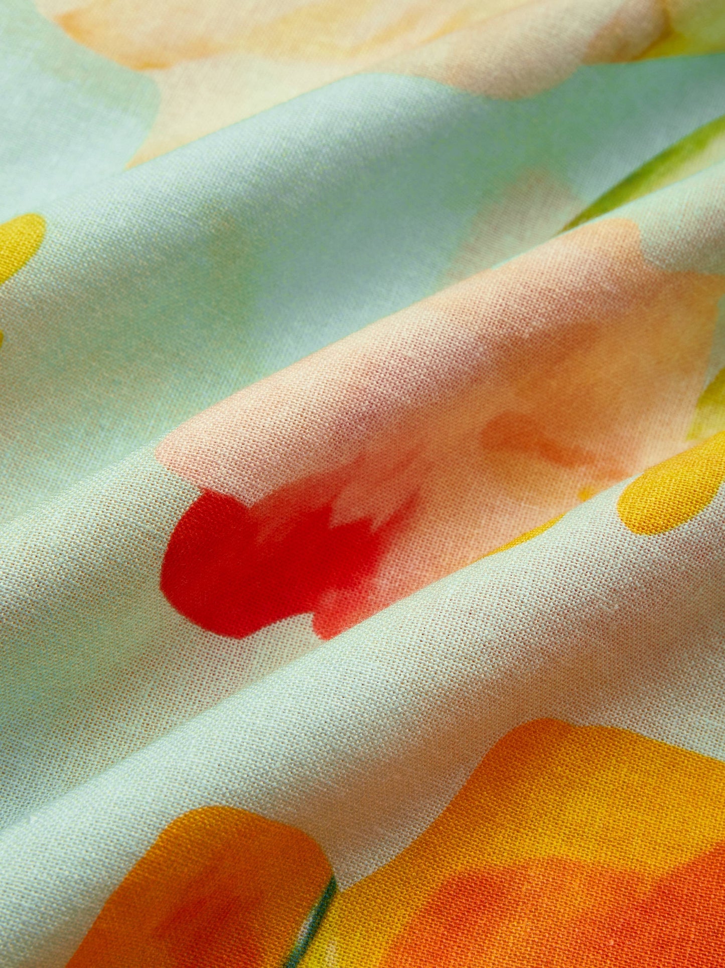 Midi Linen Dress , Short Sleeves, V Neck, Floral, Pocket Design, Vacation, Vintage, Green