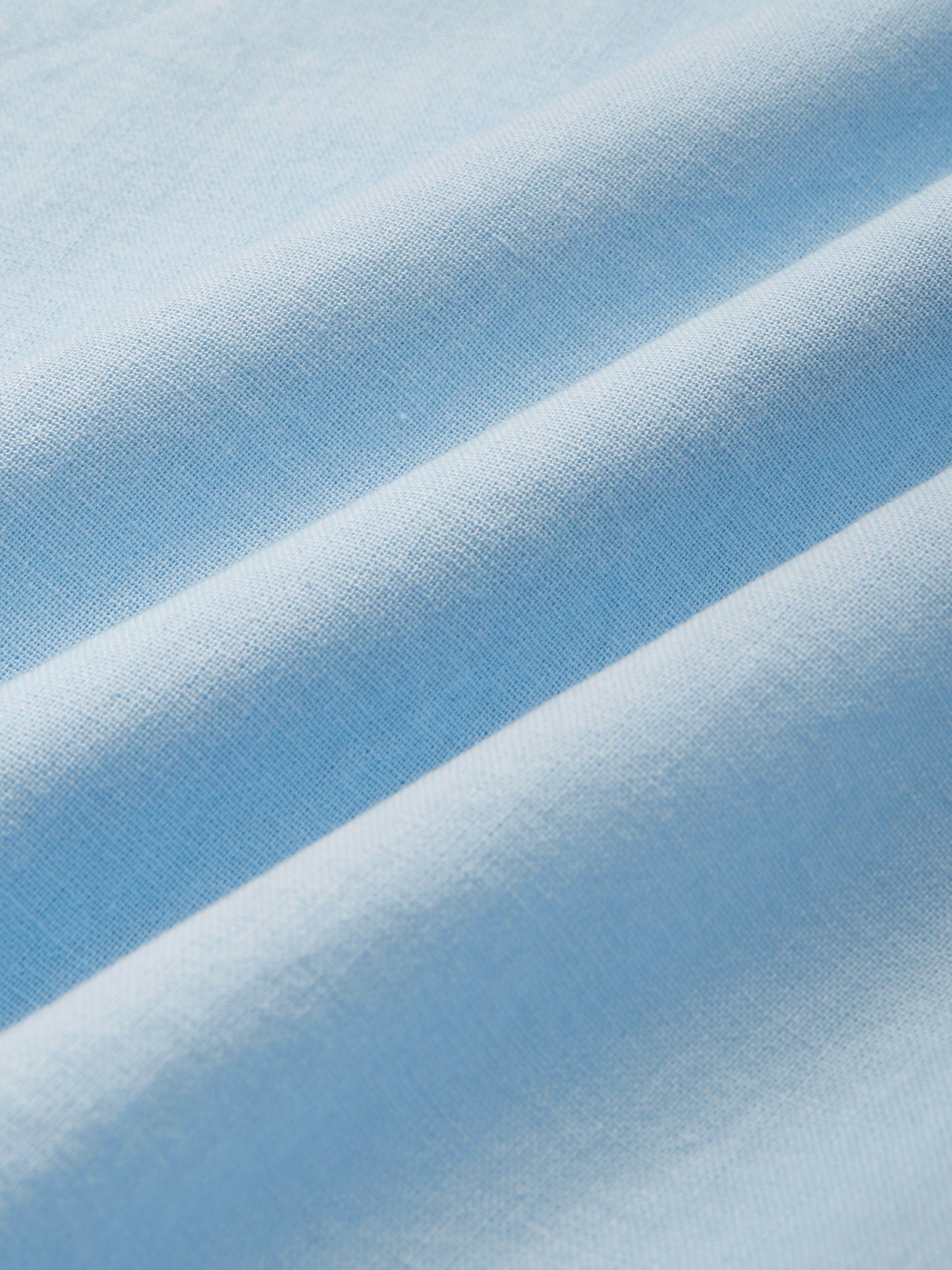 Midi Linen Dress, Crew Collar, Cap Sleeve, Button Down, Cottagecore, Linen Blend, Blue