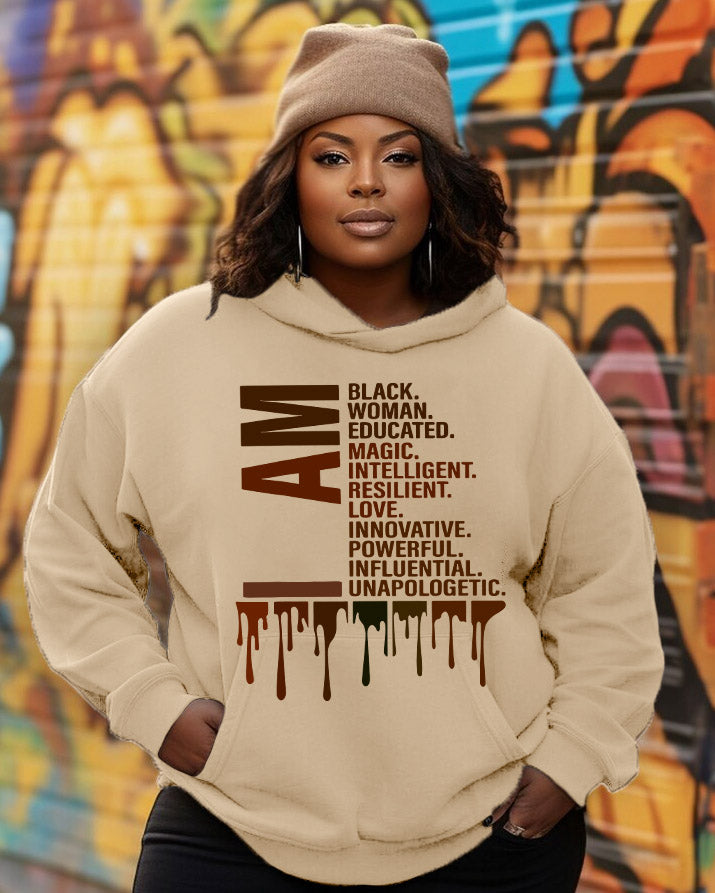 I Am Black Woman Educated Melanin Black History Hoodie