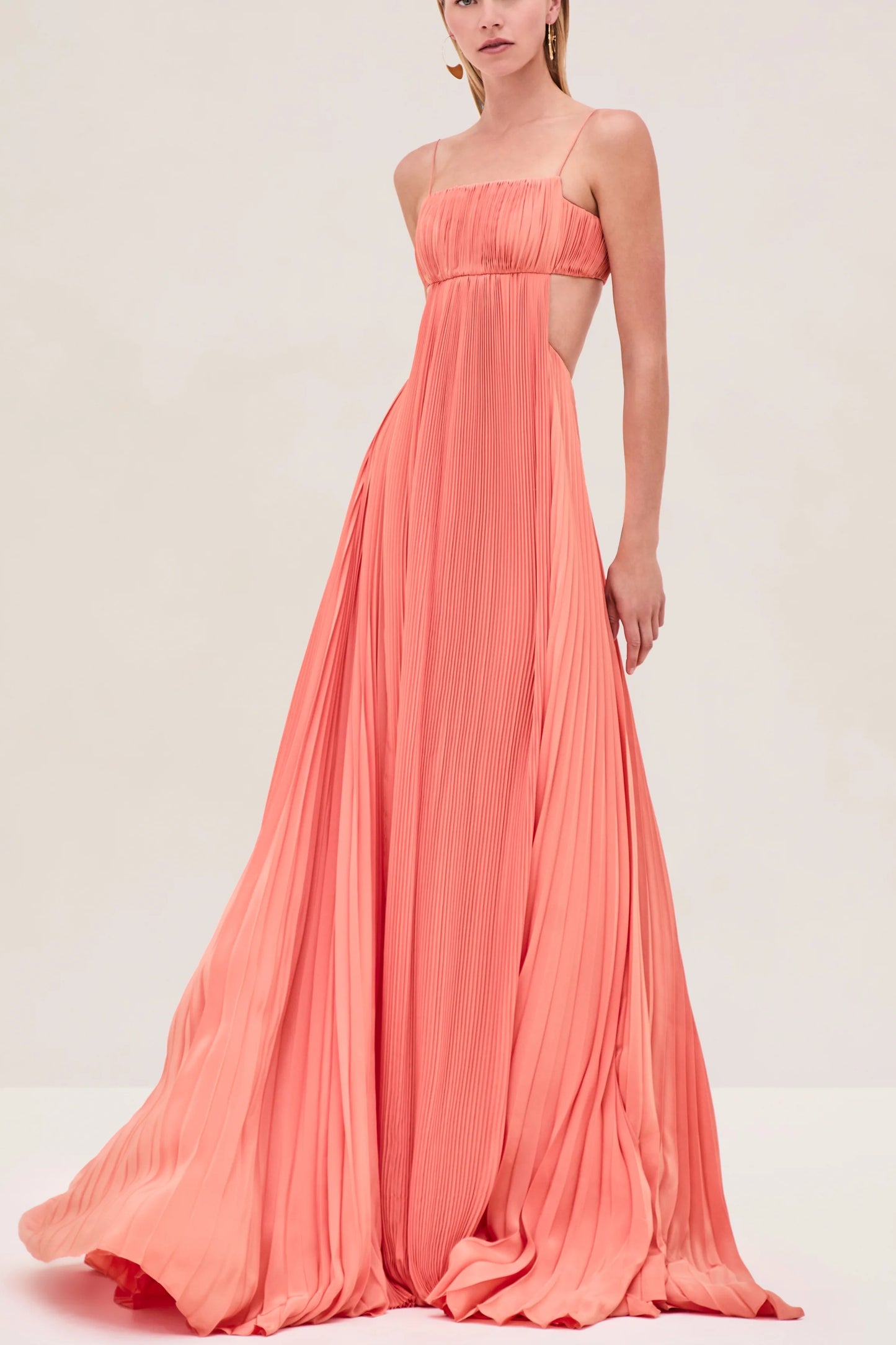 Sunset Varranza Cutout Plisse Maxi Dress