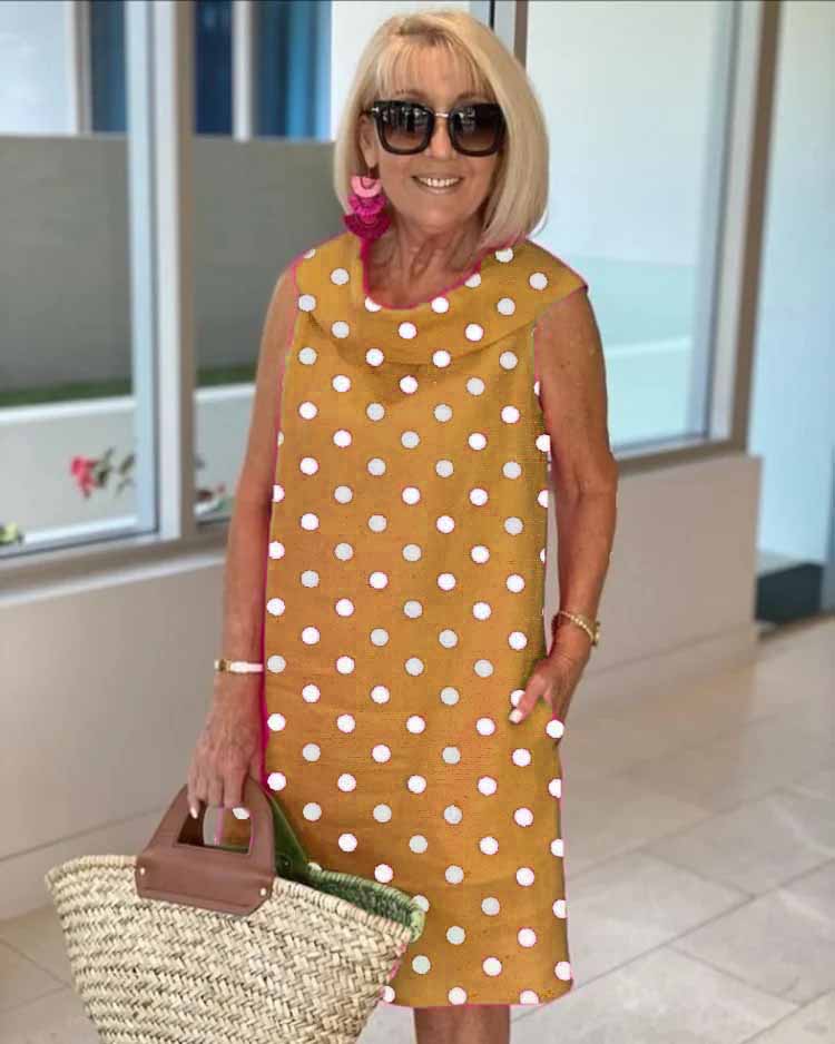 Polka Dot Sleeveless Dress