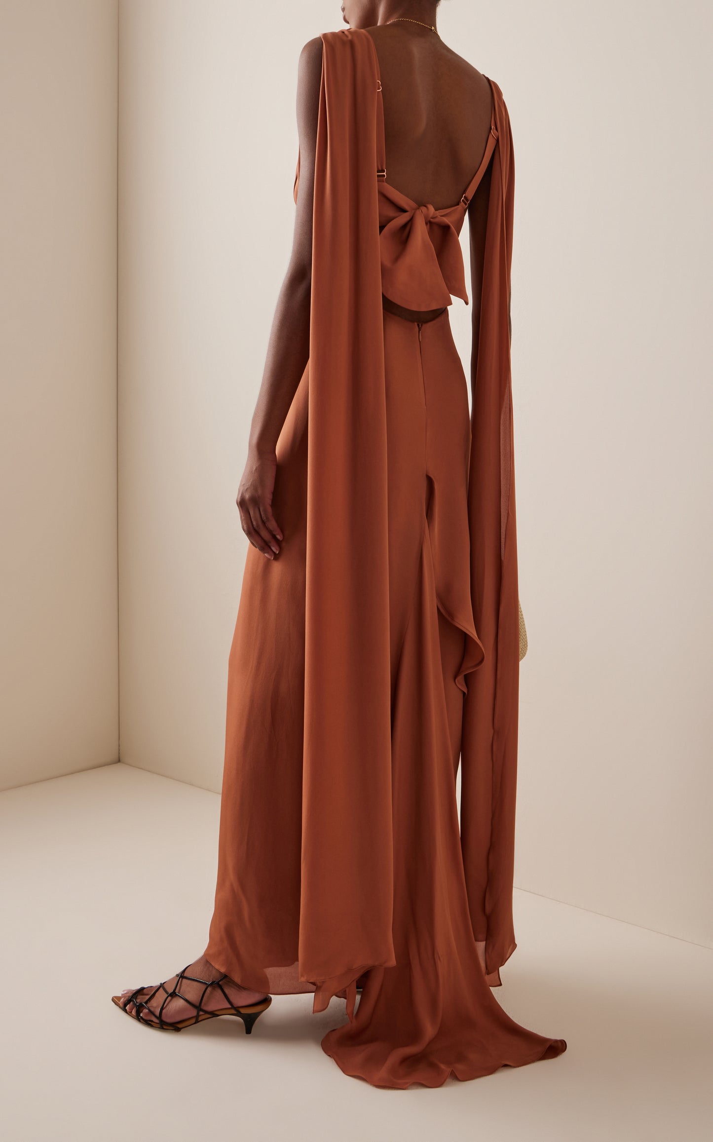 Ocean Mysteries Draped Maxi Dress