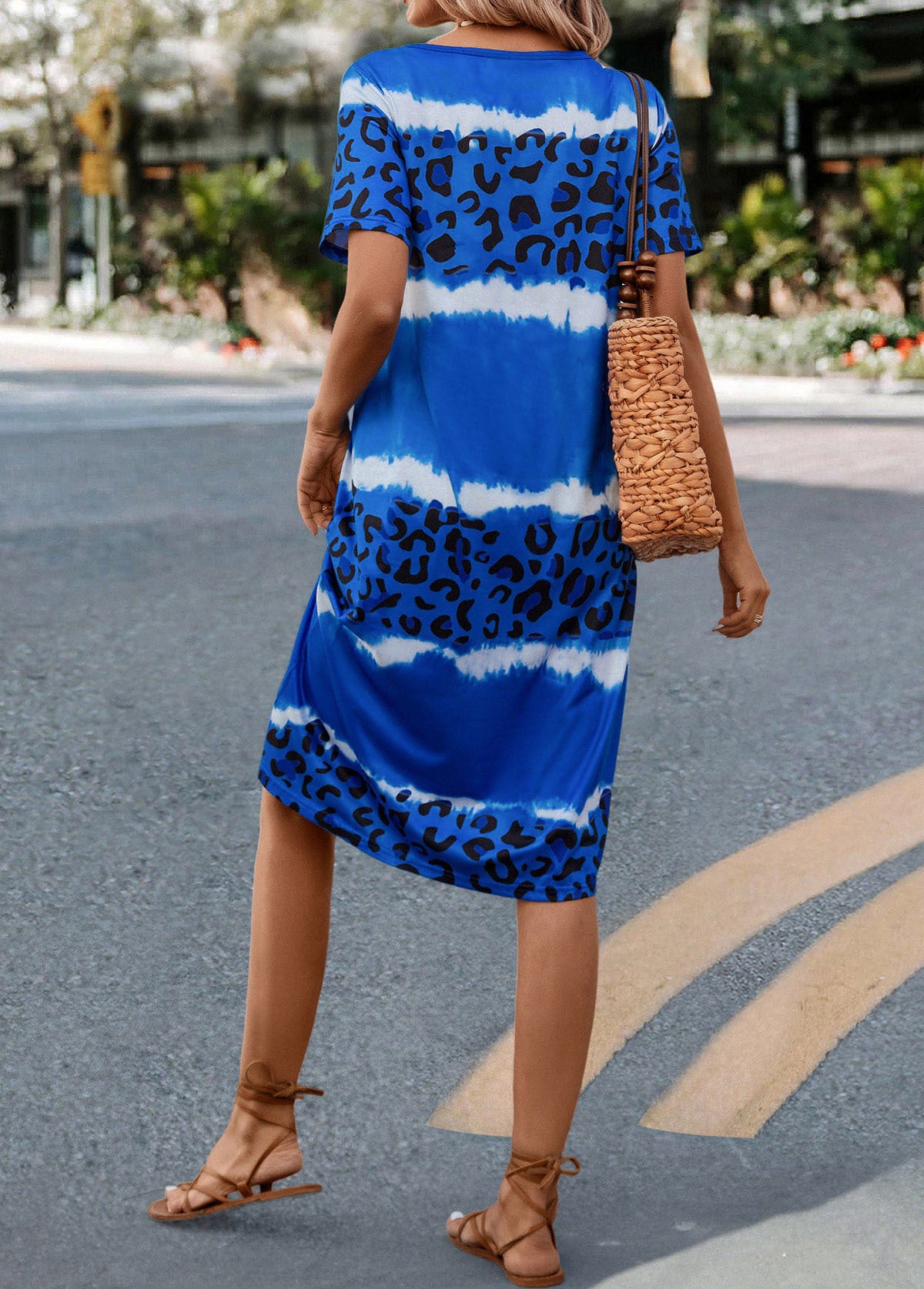 Women's Sexy Leopard Print Casual Midi Dress