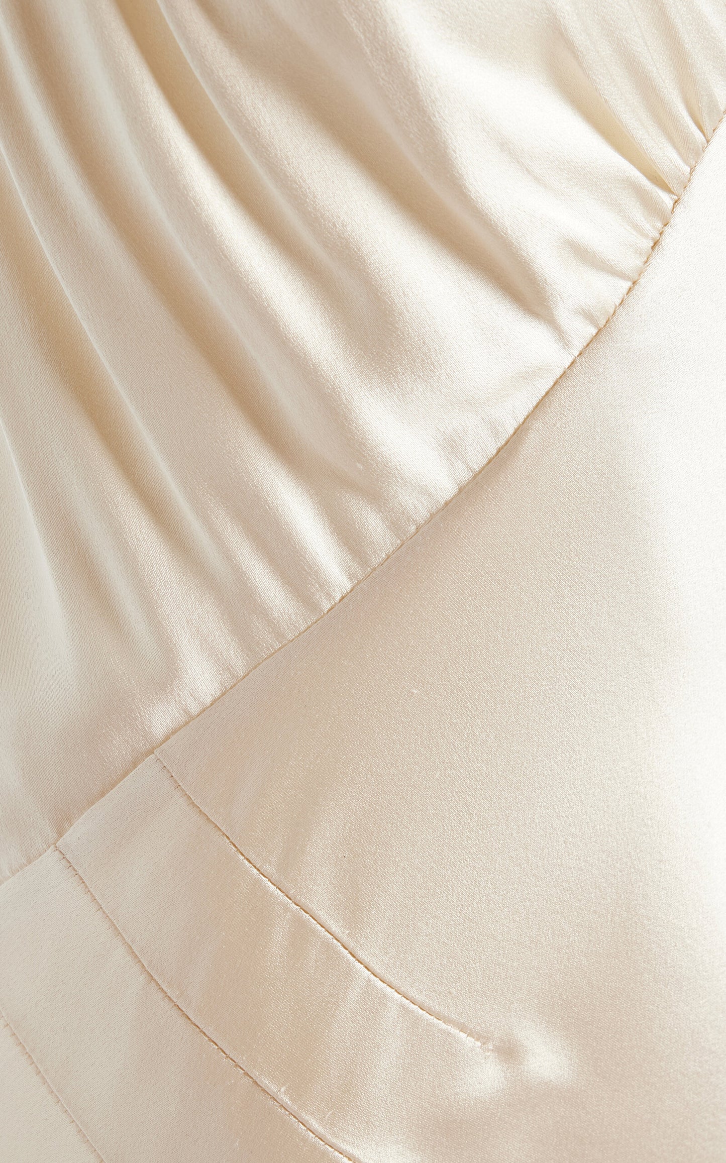 Draped Crepe-Satin Gown