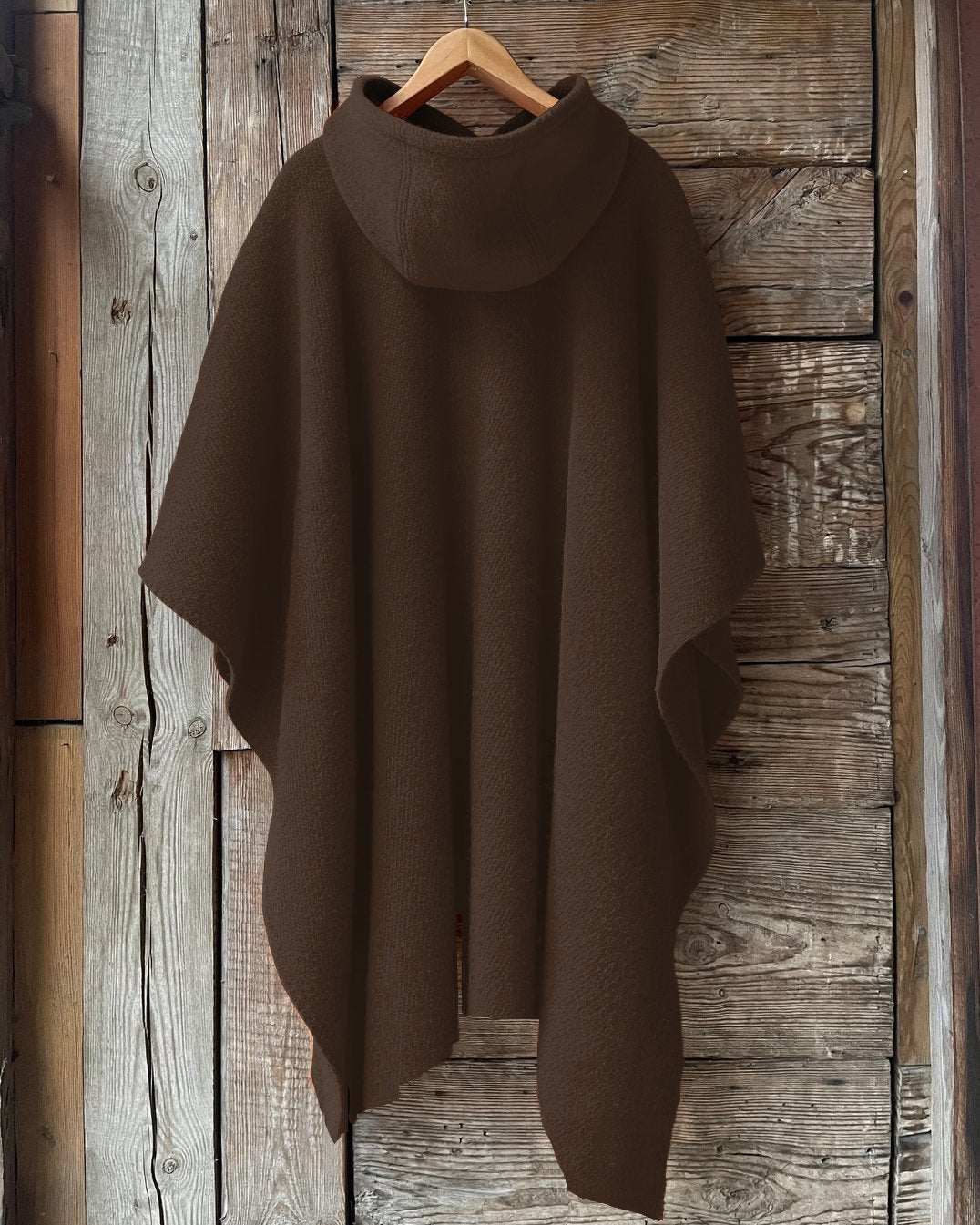 In My Brown Suger Printing Hooded Warm Shawl Cape