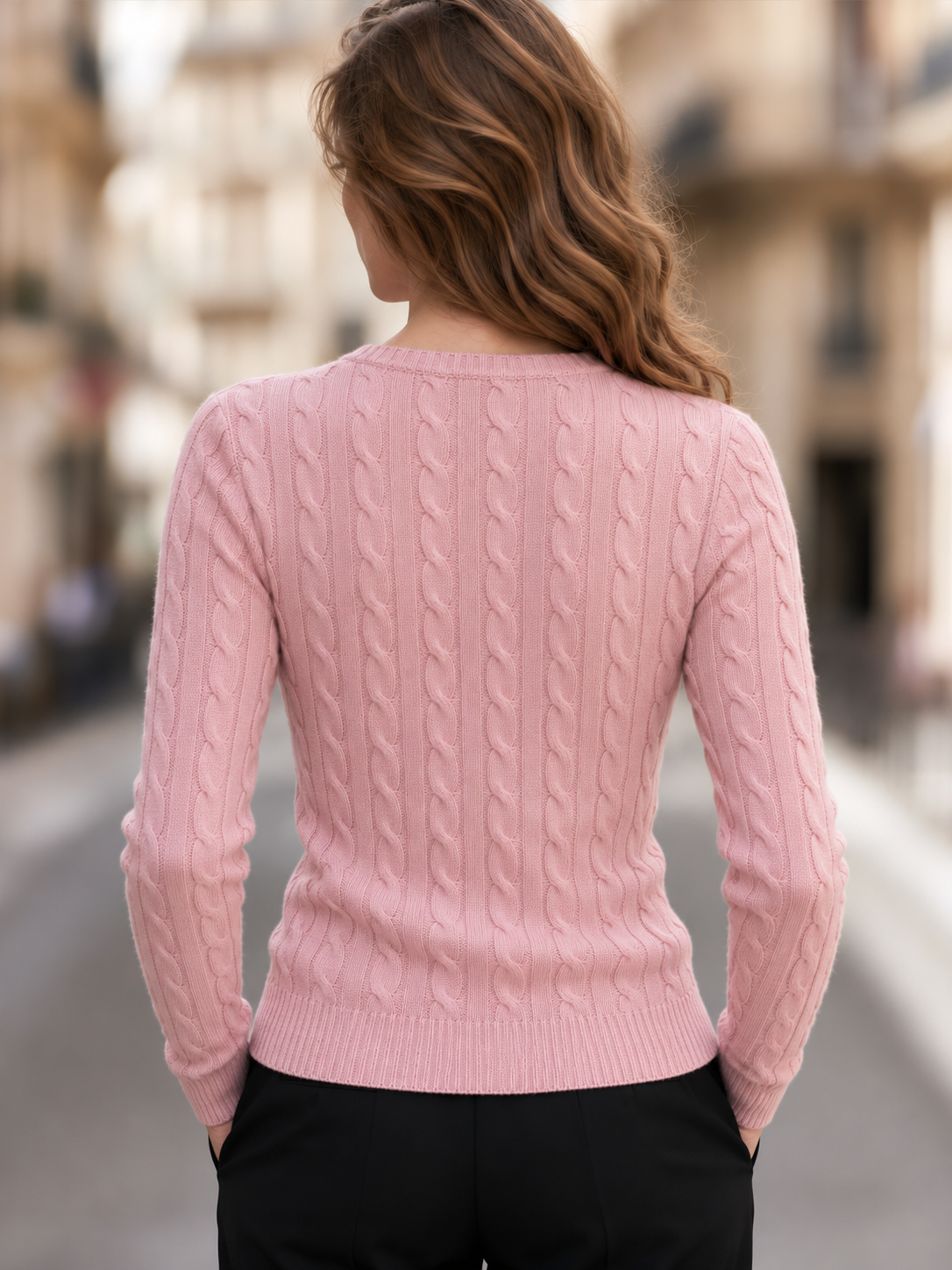 Cable-Knit Wrap Sweater