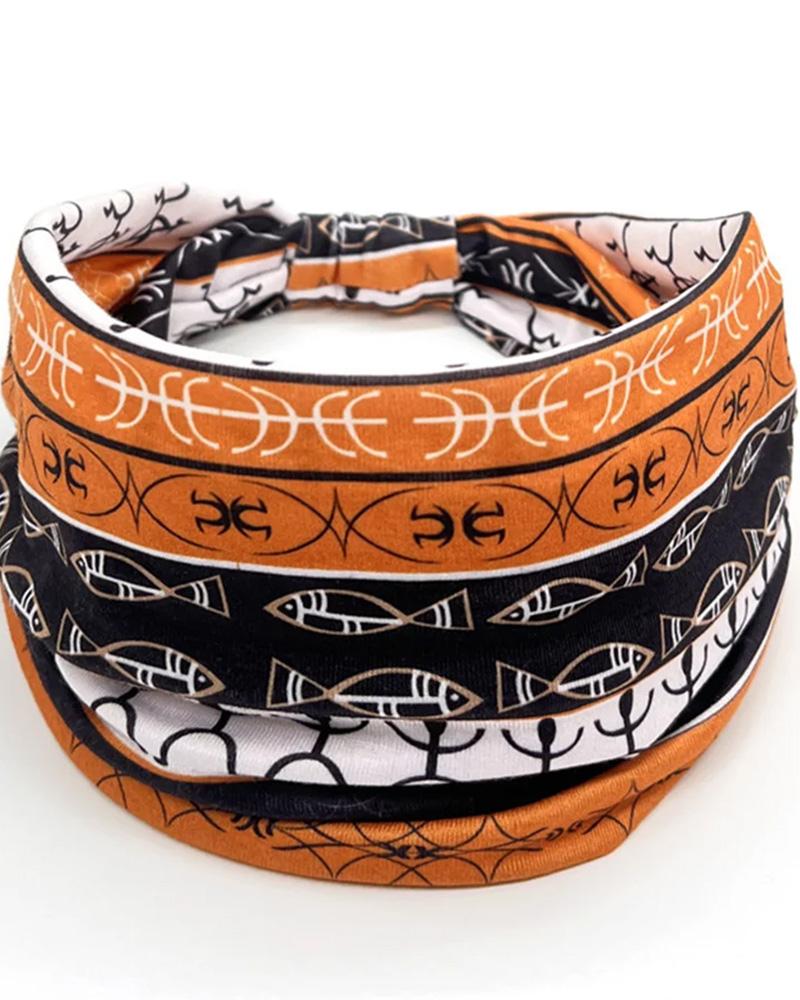 Black Pride Ethnic Geometric Print Headband