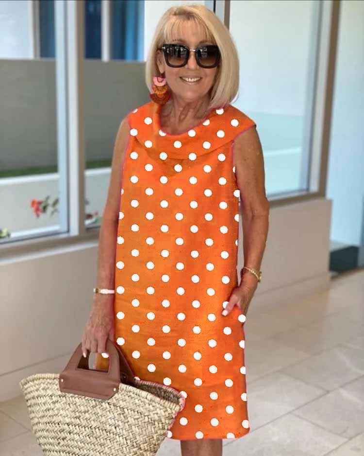 Polka Dot Sleeveless Dress