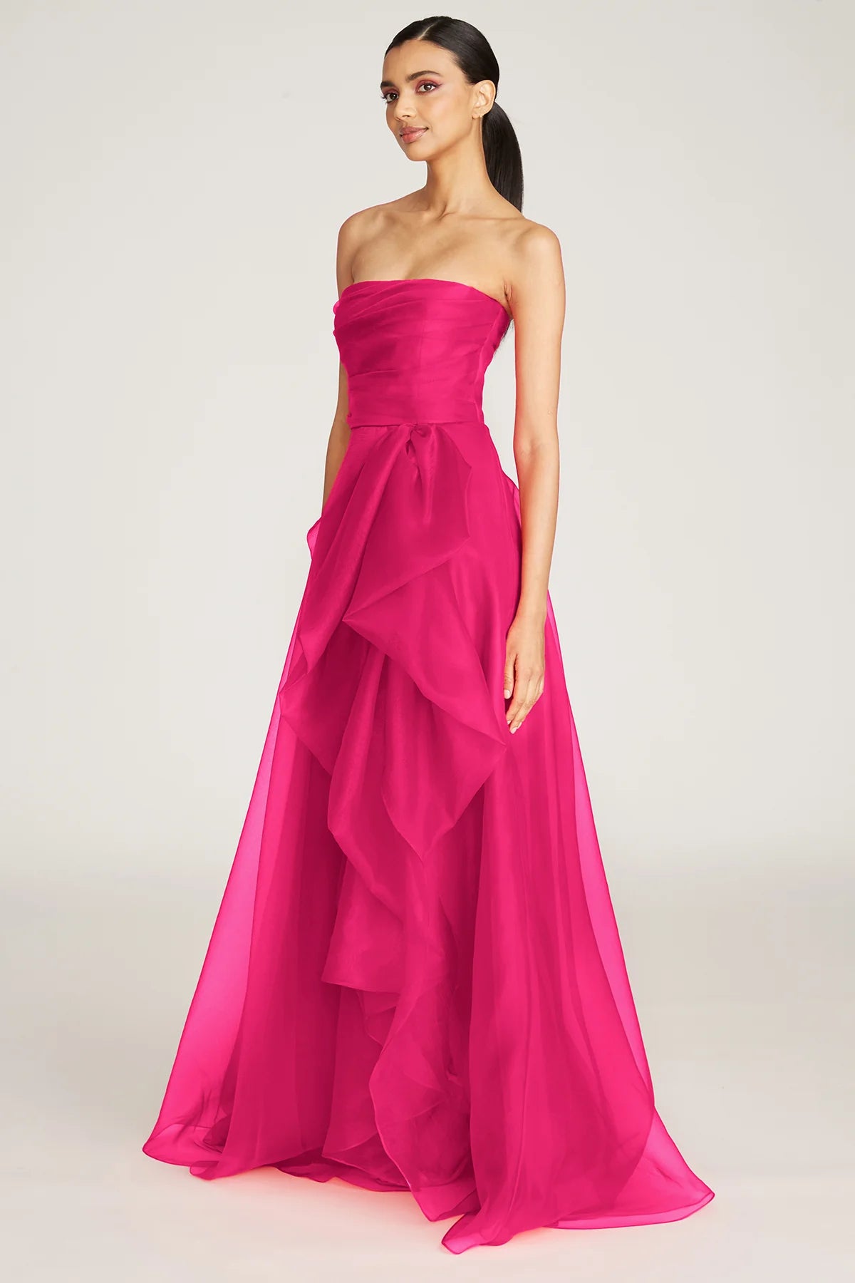 Teresa Strapless Draped Gown
