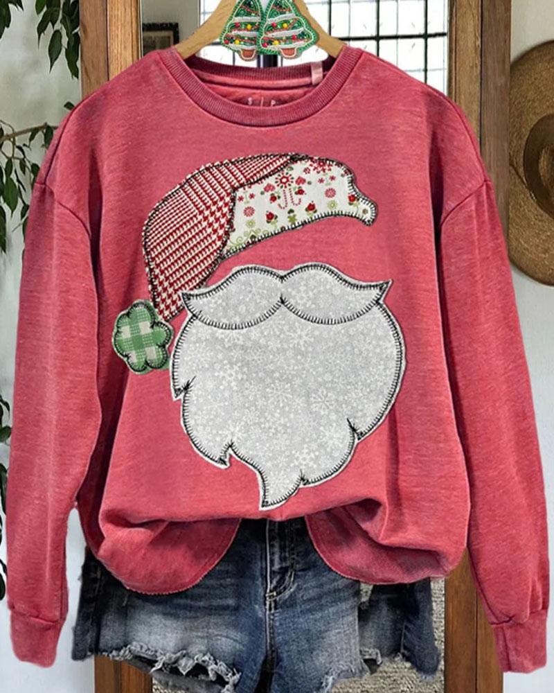 Women's Christmas Print Crewneck Sweatshirt