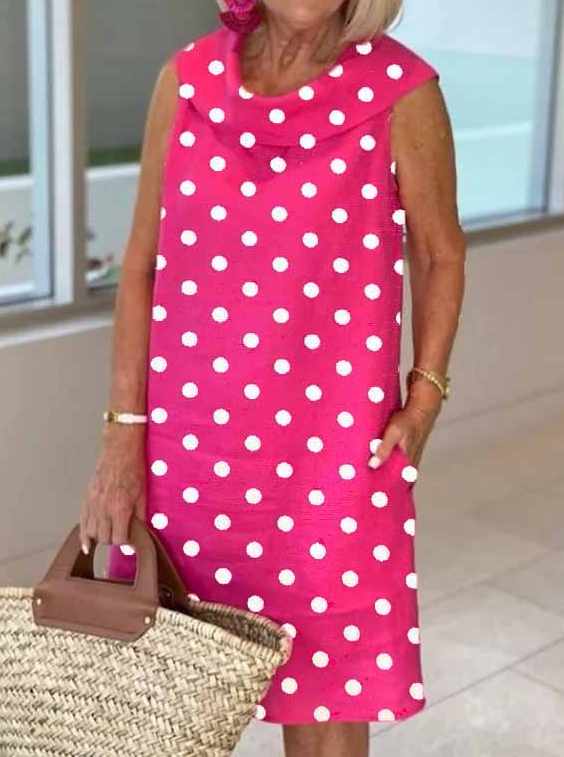 Polka Dot Sleeveless Dress