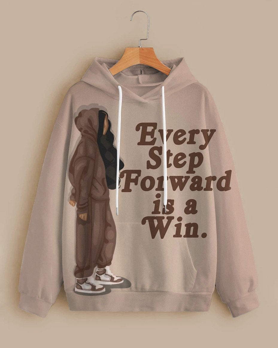 Every Step Forward Is A Win Long-sleeved Hoodie