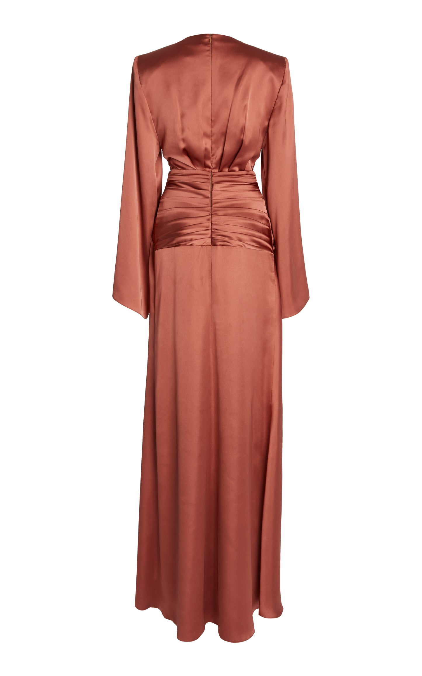 Tie-Detailed Satin Gown