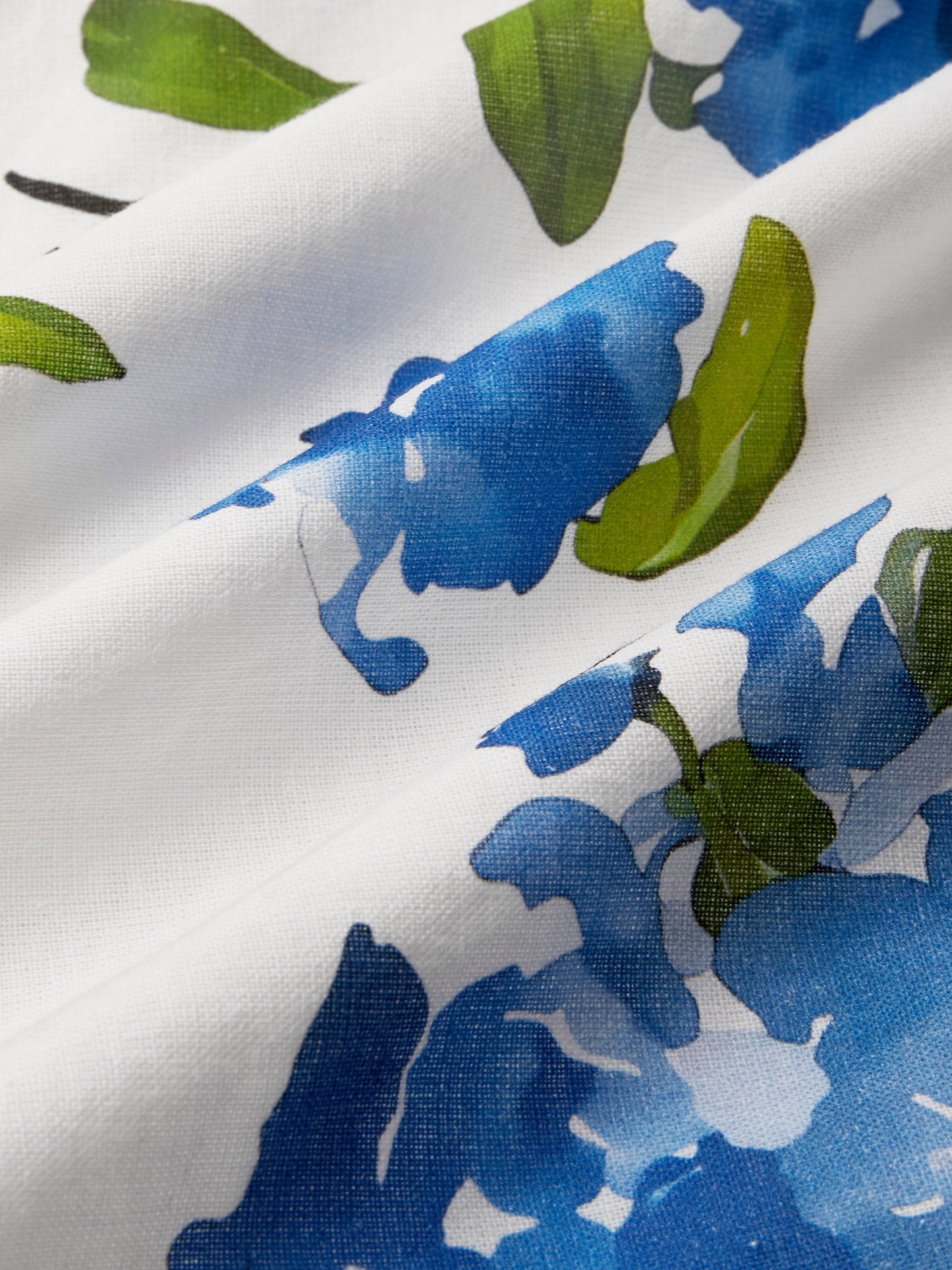 Maxi Linen Dress , Short Sleeves, V Neck, Floral, Belt Design, Vintage, Blue