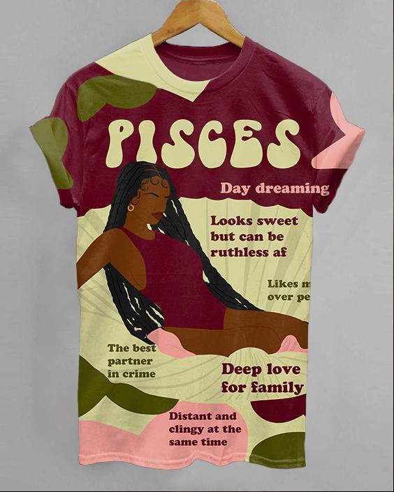 Pisces Girly Season Unisex Short Sleeve Tshirt