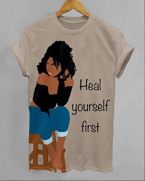 Heal Yourself First Unisex Short Sleeve Tshirt