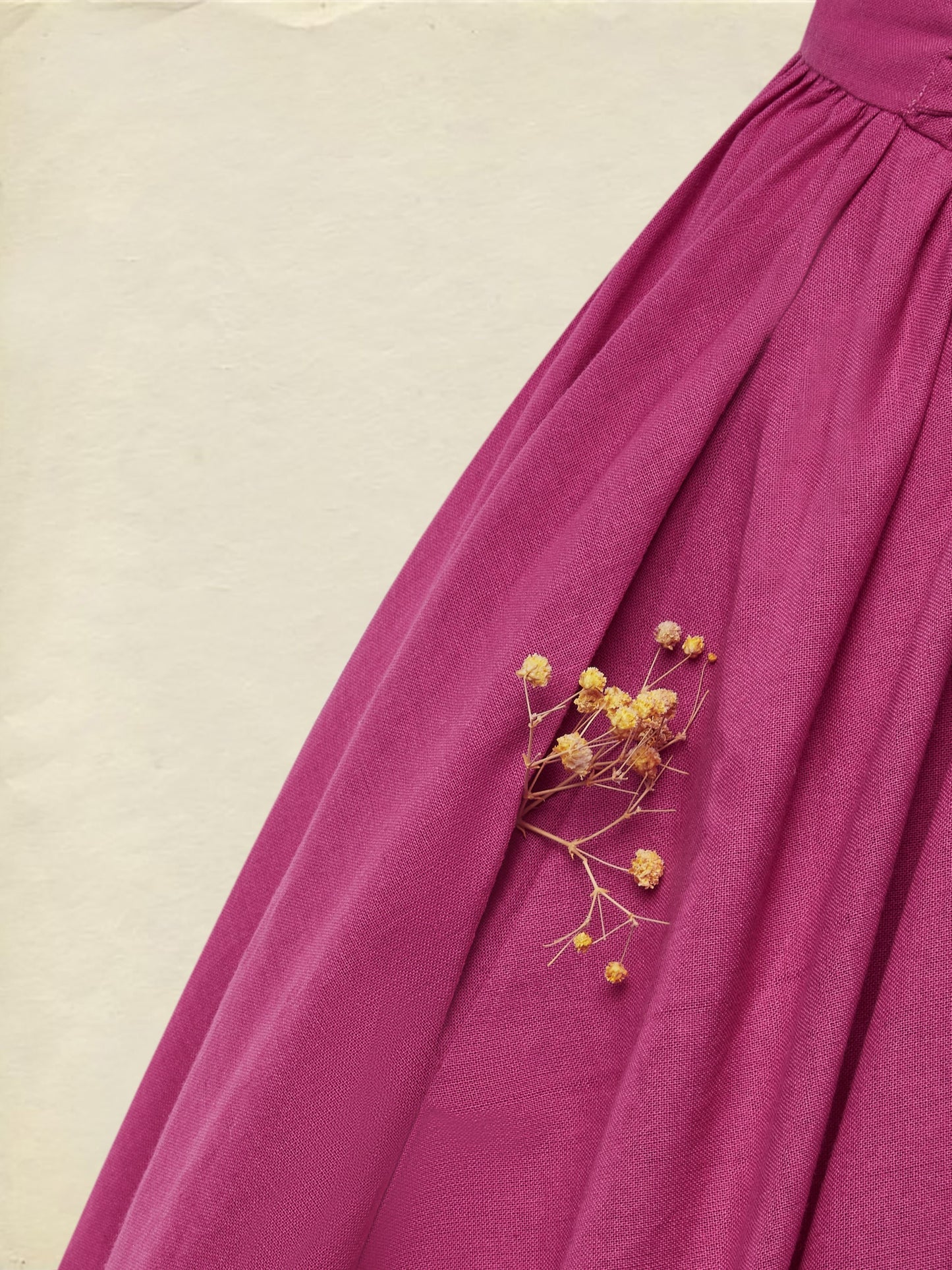 Maxi Linen Dress , Cap Sleeves, V Neck, Plain, Lace, Vintage, Rose Red