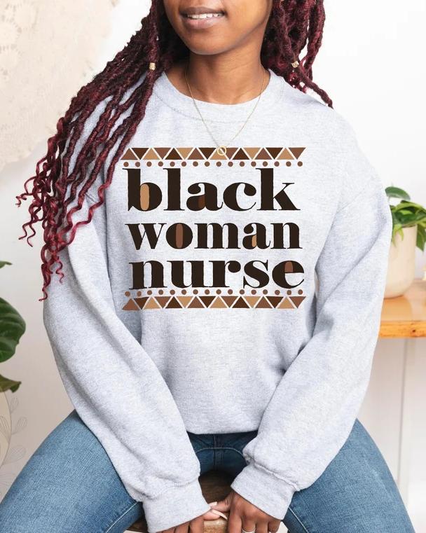 Black Woman Nurse Unisex Sweatshirt