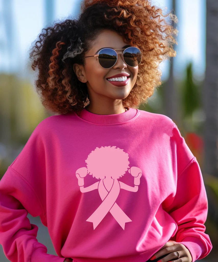 Afro Pink Ribbon Sweatshirt