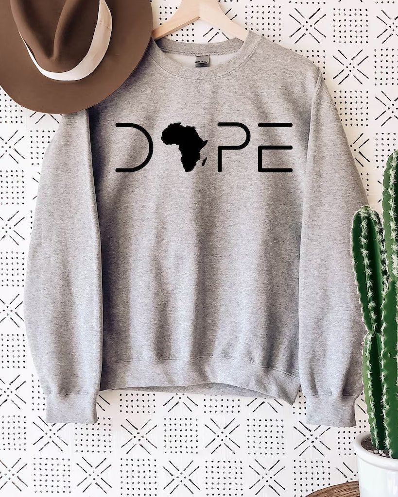 Africa Map Dope Long Sleeve Sweatshirt