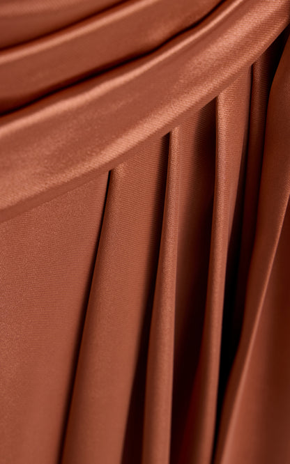 Tie-Detailed Satin Gown