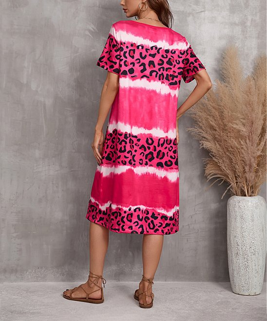 Women's Sexy Leopard Print Casual Midi Dress