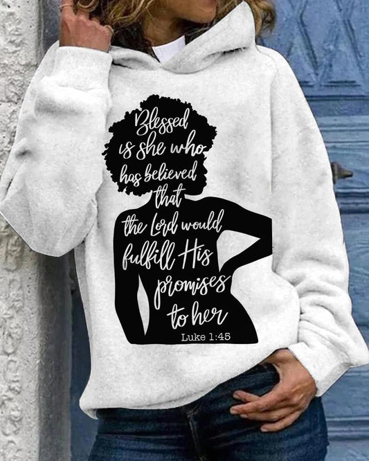 Blessed Is She Long Sleeves Hoodie