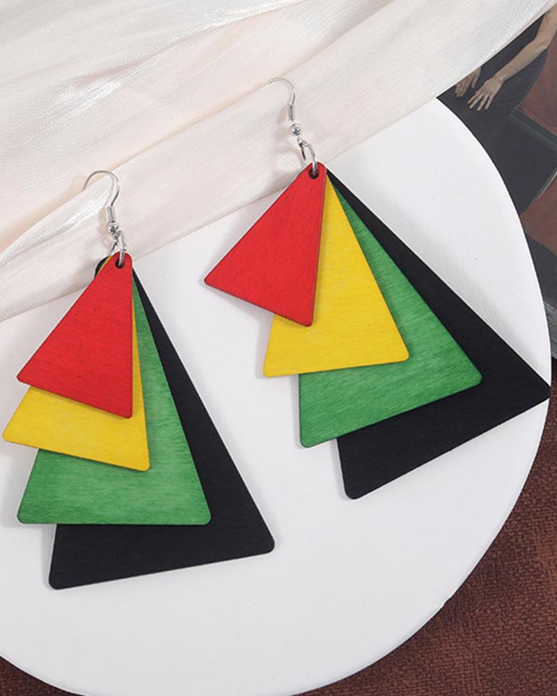 Triangle Contrast Earrings