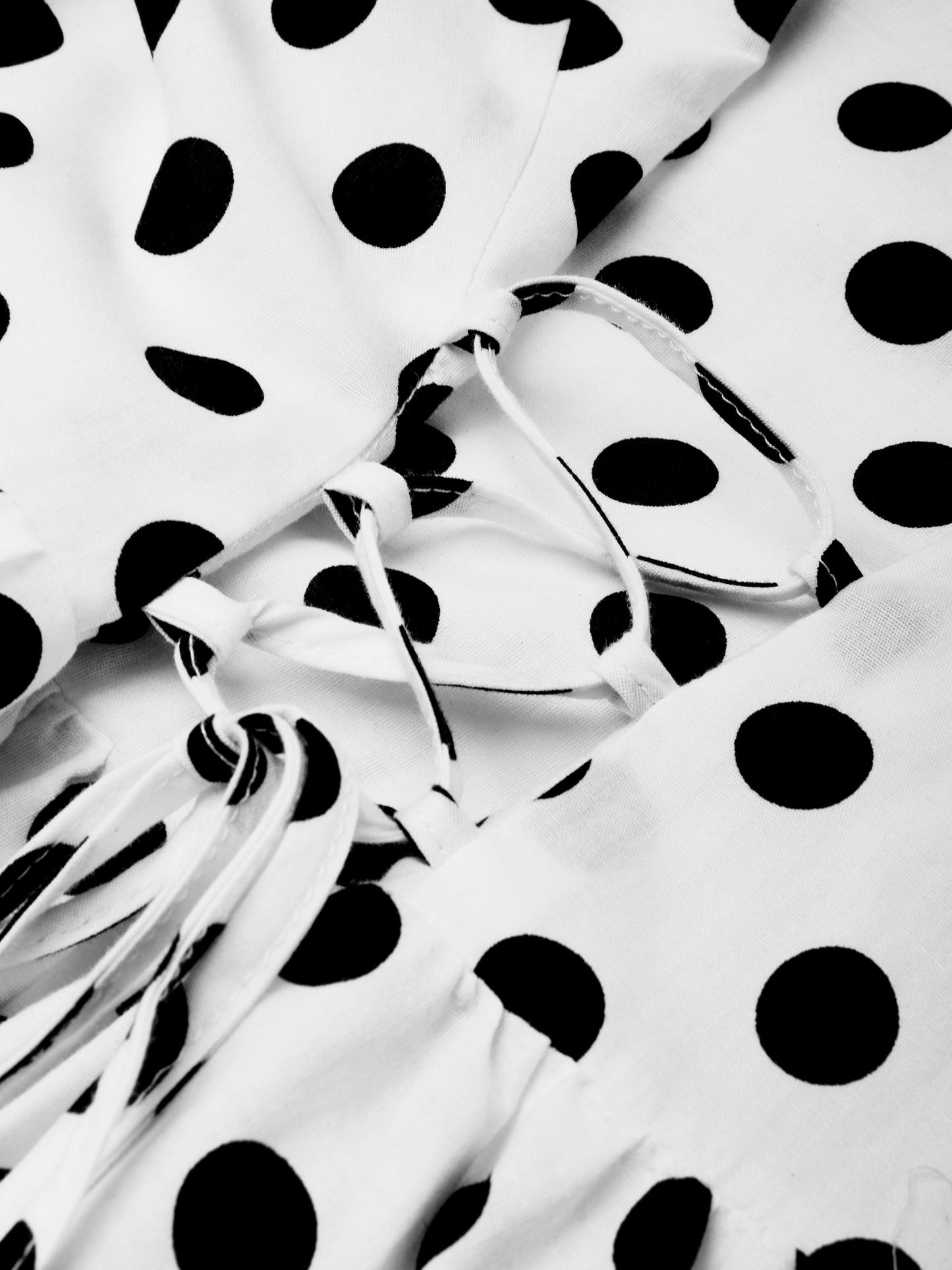 Maxi Cotton Dress , Sleeveless, Square Neck, Polka Dots, Suspenders, Vintage, White