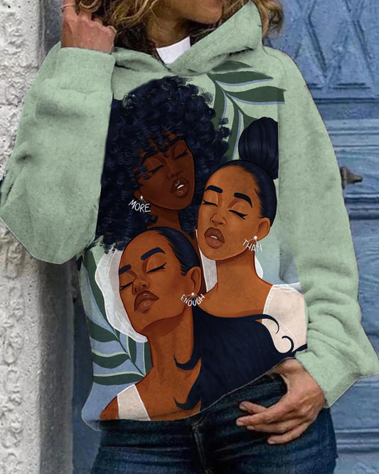 Brown Gril Sisters Unisex Hoodie