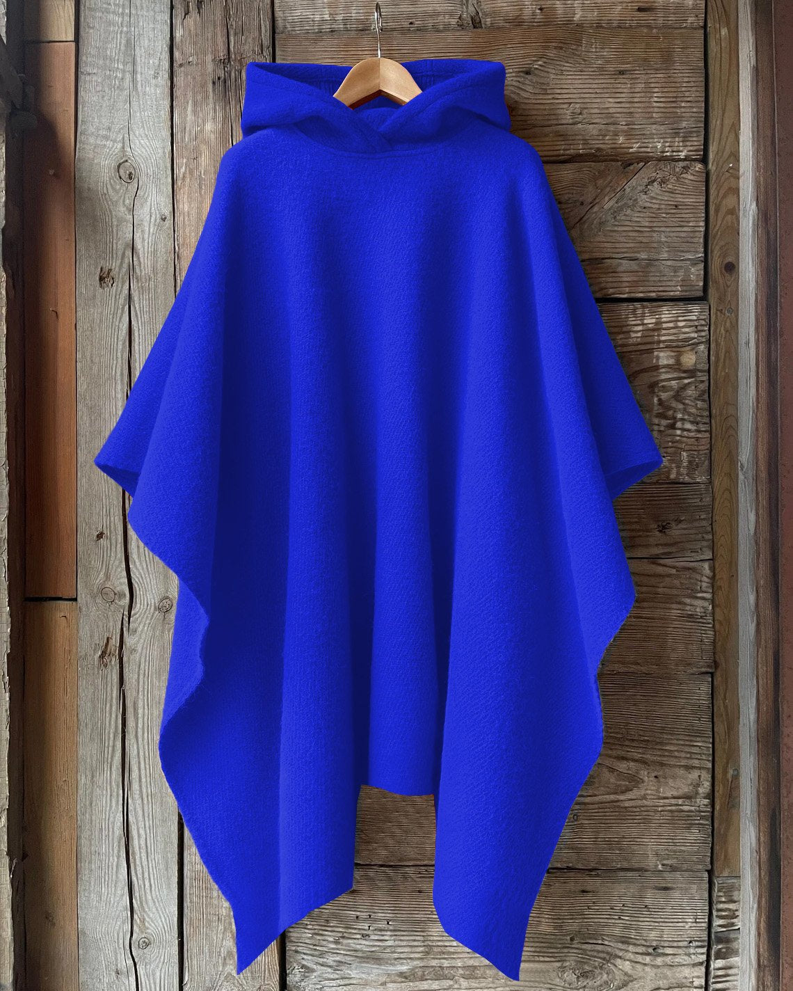 Casual Solid Color Hooded Warm Shawl Cape