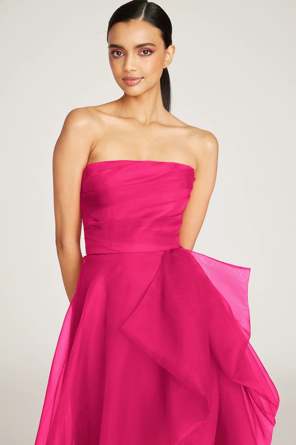 Teresa Strapless Draped Gown