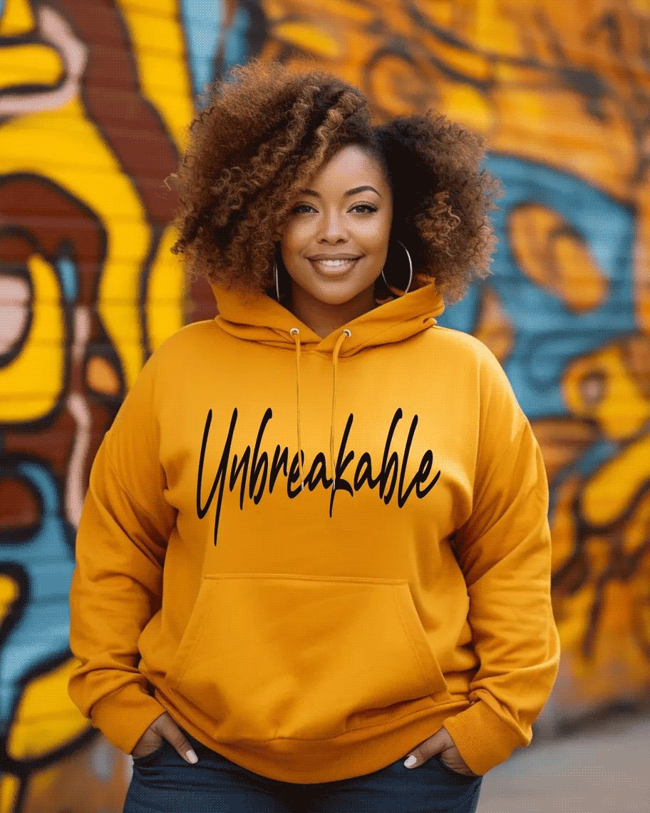 Unbreakable Letter Print Long-sleeved Hoodie