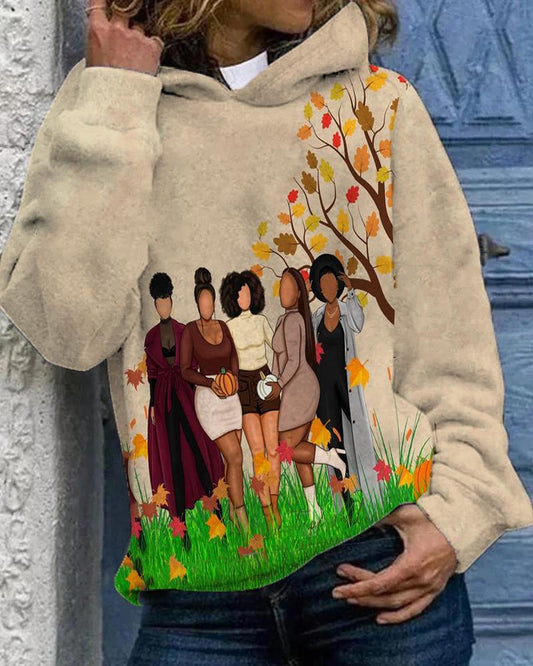 AUtumn And Winter 5 Black Women Unisex Hoodie