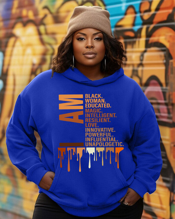 I Am Black Woman Educated Melanin Black History Hoodie