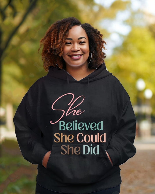 She Believed She Could Long Sleeves Hoodie