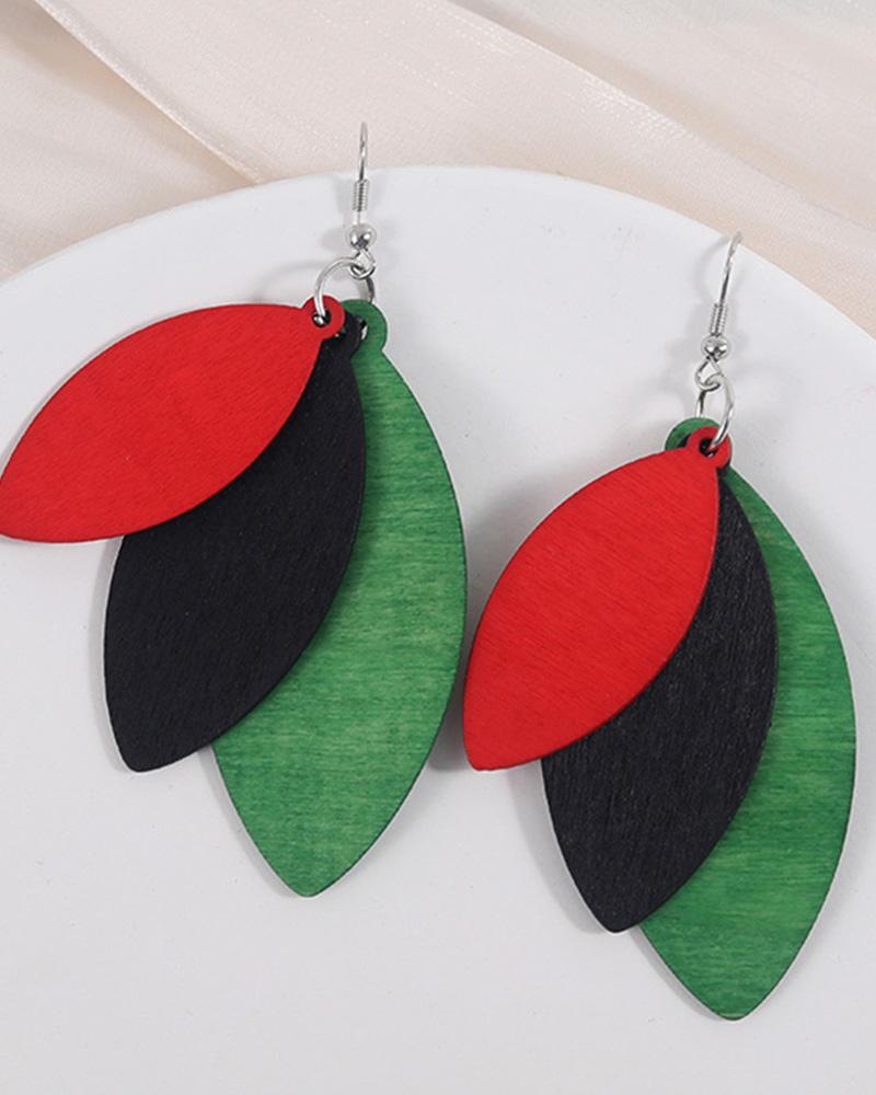 Fashion Pattern Color Block Earrings