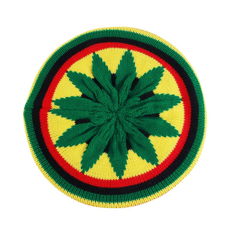 Jamaican Reggae Beanie Rainbow Stripe Beret