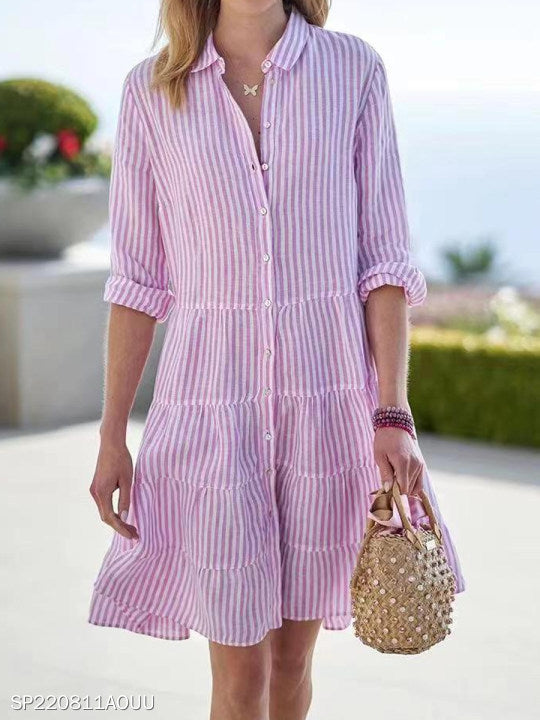 Striped Shirt Dress