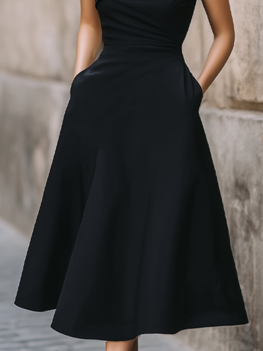 Elegant One-Shoulder A-Line Cocktail Dress