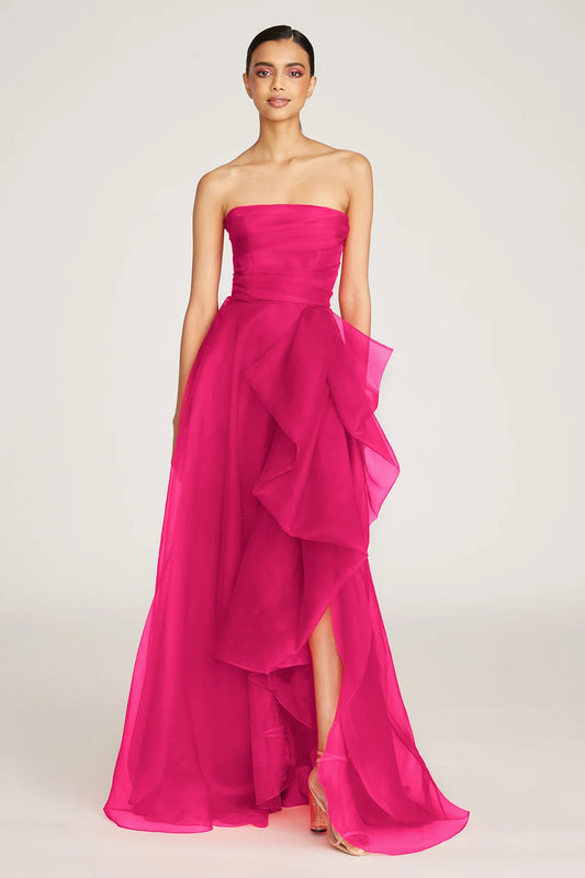 Teresa Strapless Draped Gown