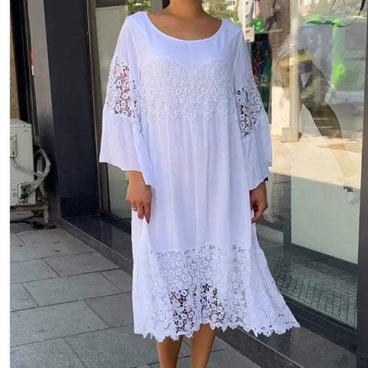 Elegant Lace Beach Boho Tunic Dress