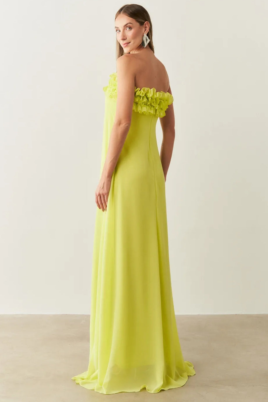 Green Chiffon Maxi Dress
