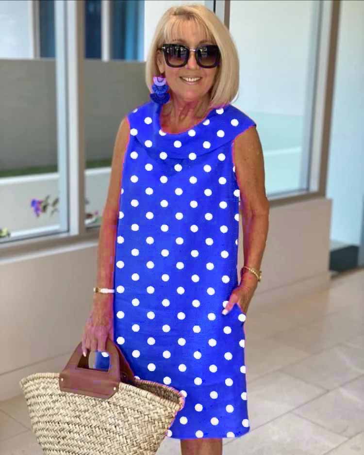 Polka Dot Sleeveless Dress