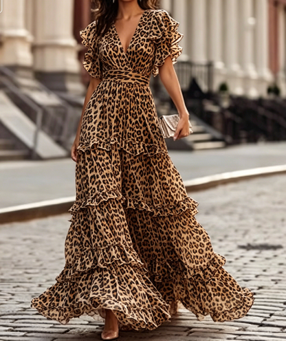 Romantic Ruffled Tiered Maxi Dress – Breathtaking Wedding Guest Style