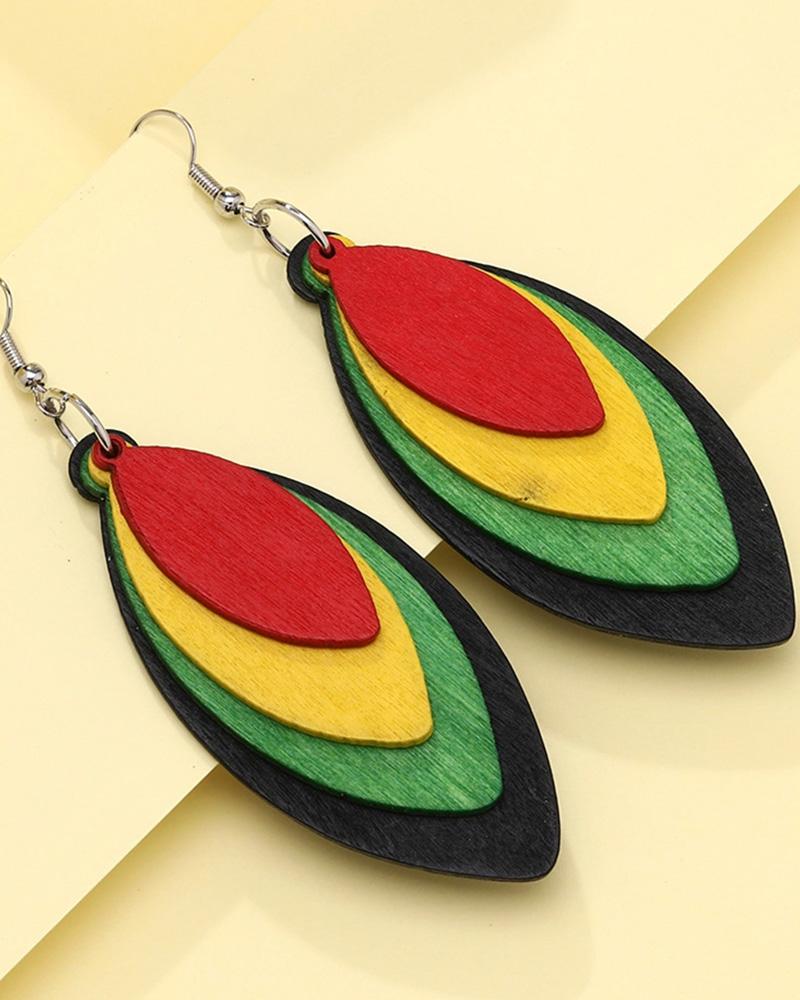 Oval Contrast Earrings