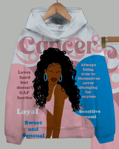 Cancer Girly Season Long Sleeve Hoodie Two Pieces Set