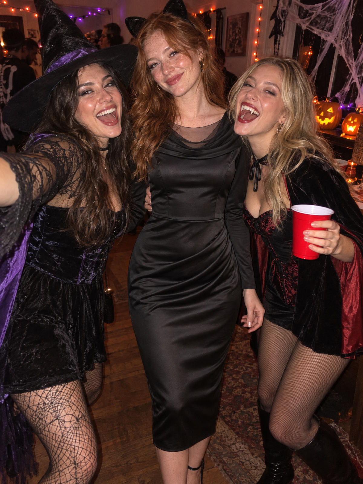 Satin Draped Mesh Cowl Neck Long Sleeve Midi Bodycon Dress