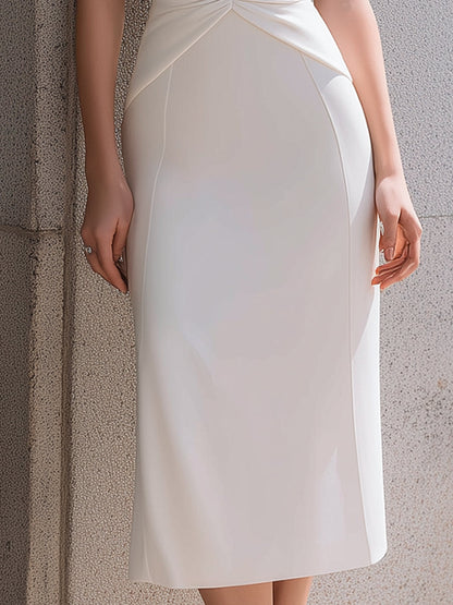 Elegant Knot-Waist Sculpted Midi Dress