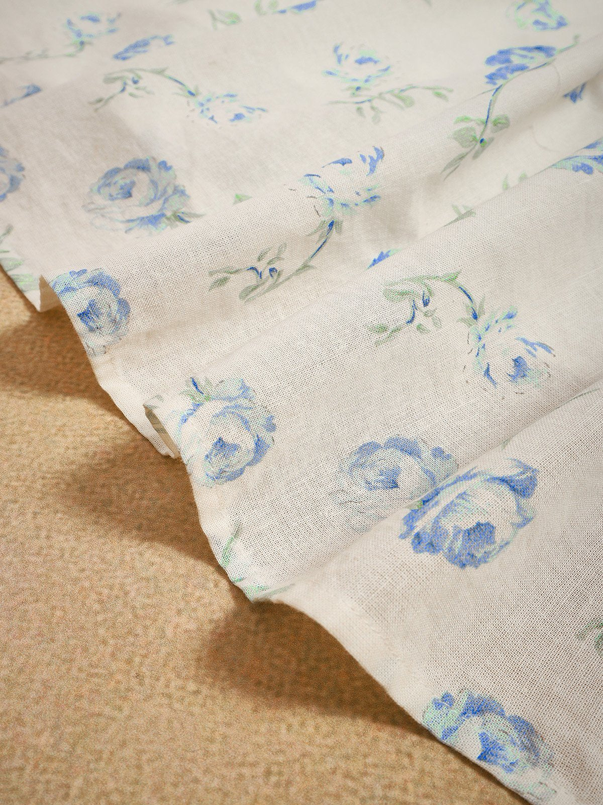 (Size Up to 2XL) Maxi Linen Dress, 3/4 Sleeves, V Neck, Linen Blend, Blue